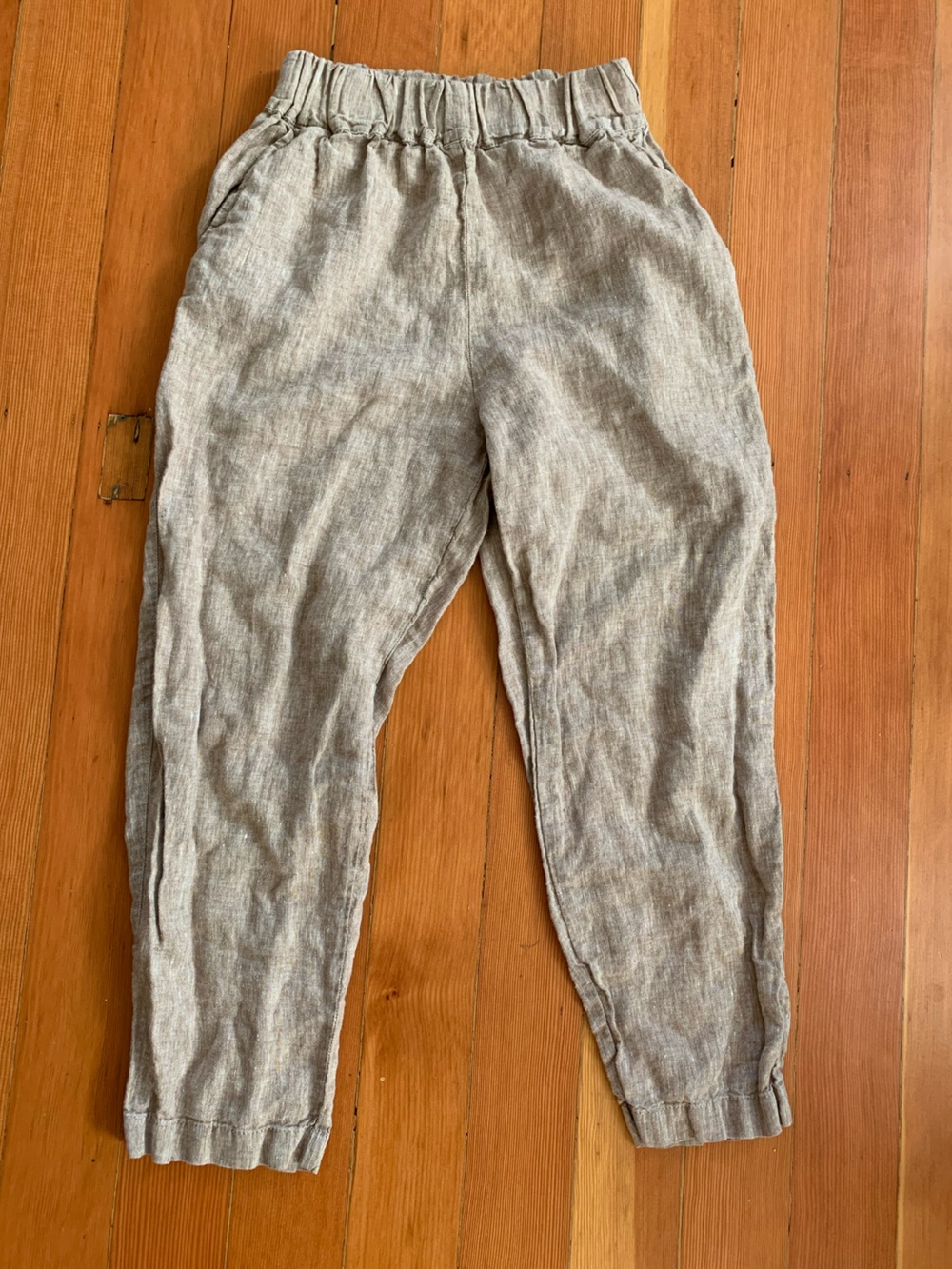 Len. Ok Women’s 100% Linen Tapered Pants